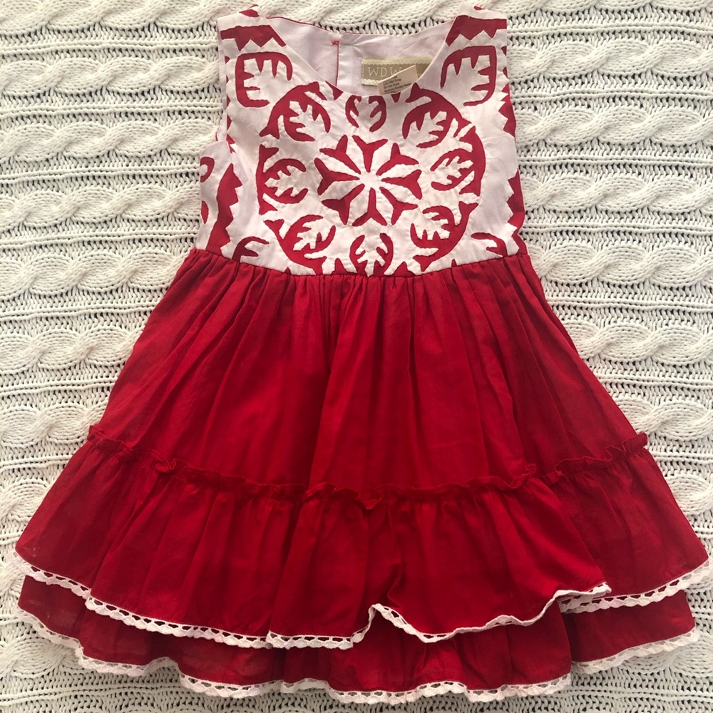 Well Dressed Wolf Red Snowflake Dress